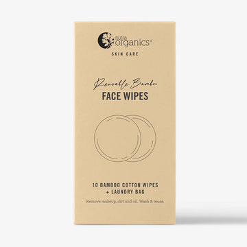 Nutra Organics Reusable Bamboo Face Wipes 10 pack
