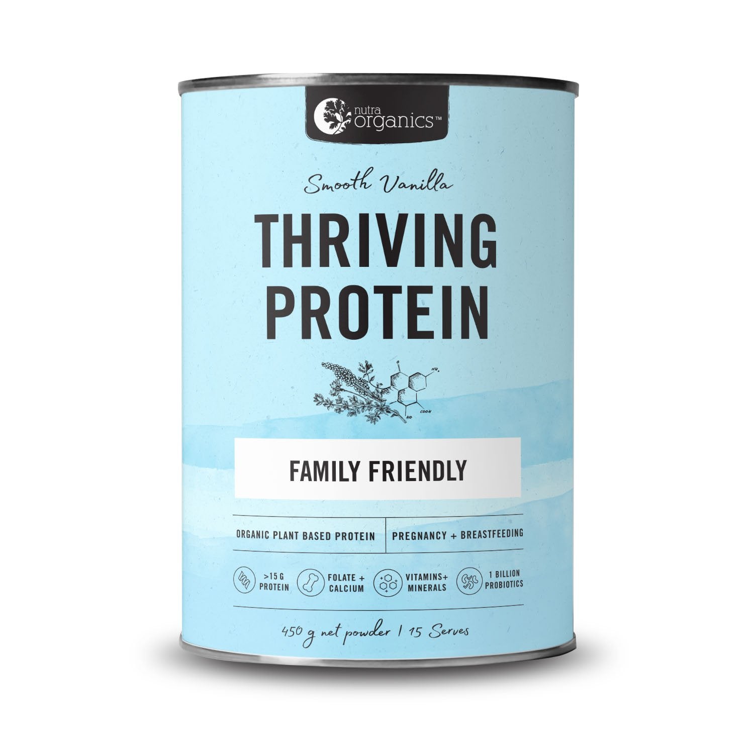 Nutra Organics Thriving Protein Smooth Vanilla 1