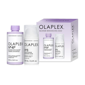 Olaplex No.4P Blonde Enhancer Toning Shampoo & Olaplex No.8 Bond Intense Moisture Mask Duo Pack
