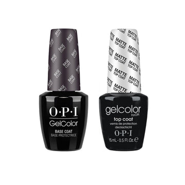 OPI GelColor Base Coat & Matte Top Coat Pack 15ml
