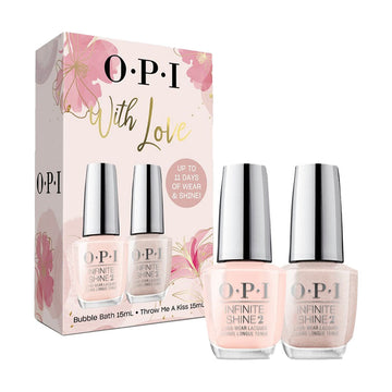 OPI Infinite Shine Bubble Bath & Throw Me A Kiss Duo Pack