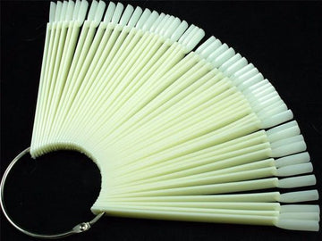 Natural Nail Tip Ring Colour Chart 50 Pieces