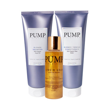 Pump Haircare Blonde Winter Treatment Trio Pack