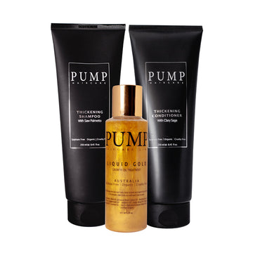 Pump Haircare Thickening Winter Treatment Trio Pack