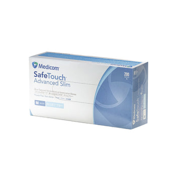 SafeTouch Advanced Slim Blue Nitrile Exam Gloves Extra Small