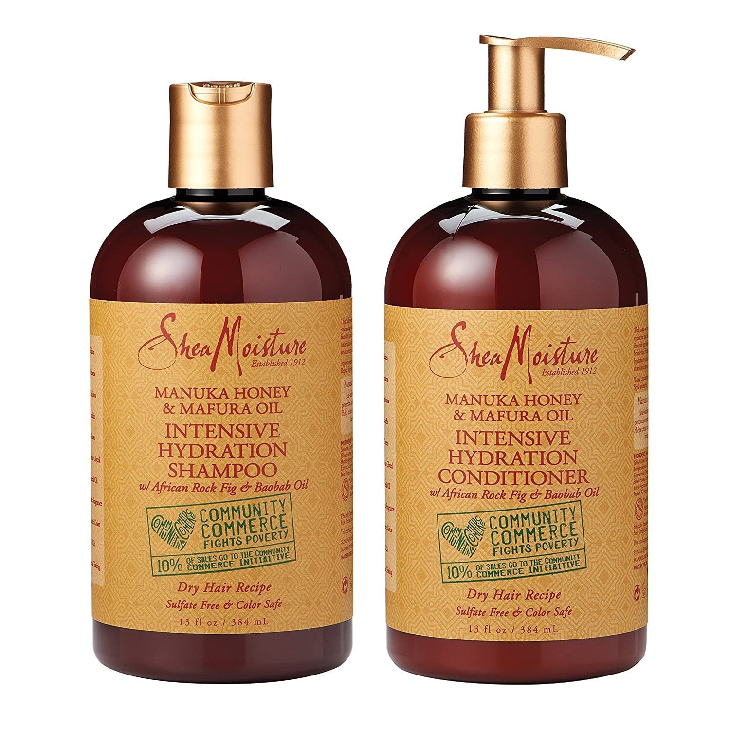 Shea Moisture Manuka Honey & Mafura Oil Intensive Hydration Shampoo & Conditioner Pack 384ml