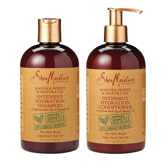 Shea Moisture Manuka Honey & Mafura Oil Intensive Hydration Shampoo & Conditioner Pack 384ml