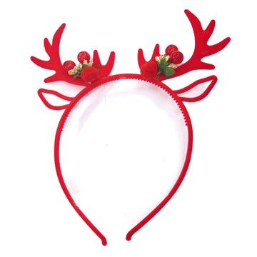 Where on Earth Christmas Antler Ears & Horn with Mistletoe Hairband
