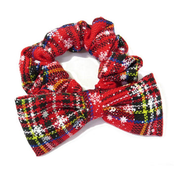 Where on Earth Christmas Santa Scrunchie Bow