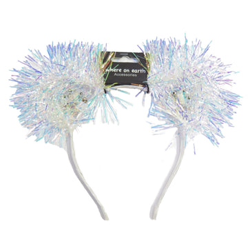 Where on Earth Pom Tinsel Light Hairband