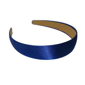Where on Earth School Hairband Satin 2.5cm Royal Blue